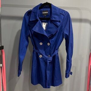 Express Women's Royal Blue Trench Coat